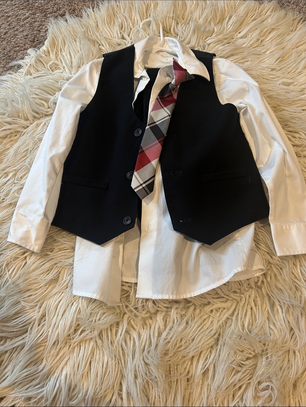 Wonder Nation size 6 boys dress outfit white